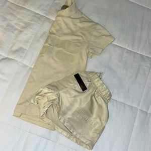 Kids Essential T-shirt and track shorts ($35) each